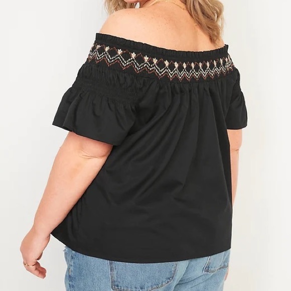OLD NAVY Smocked Off-the-Shoulder Flutter-Sleeve Top - Picture 2 of 3
